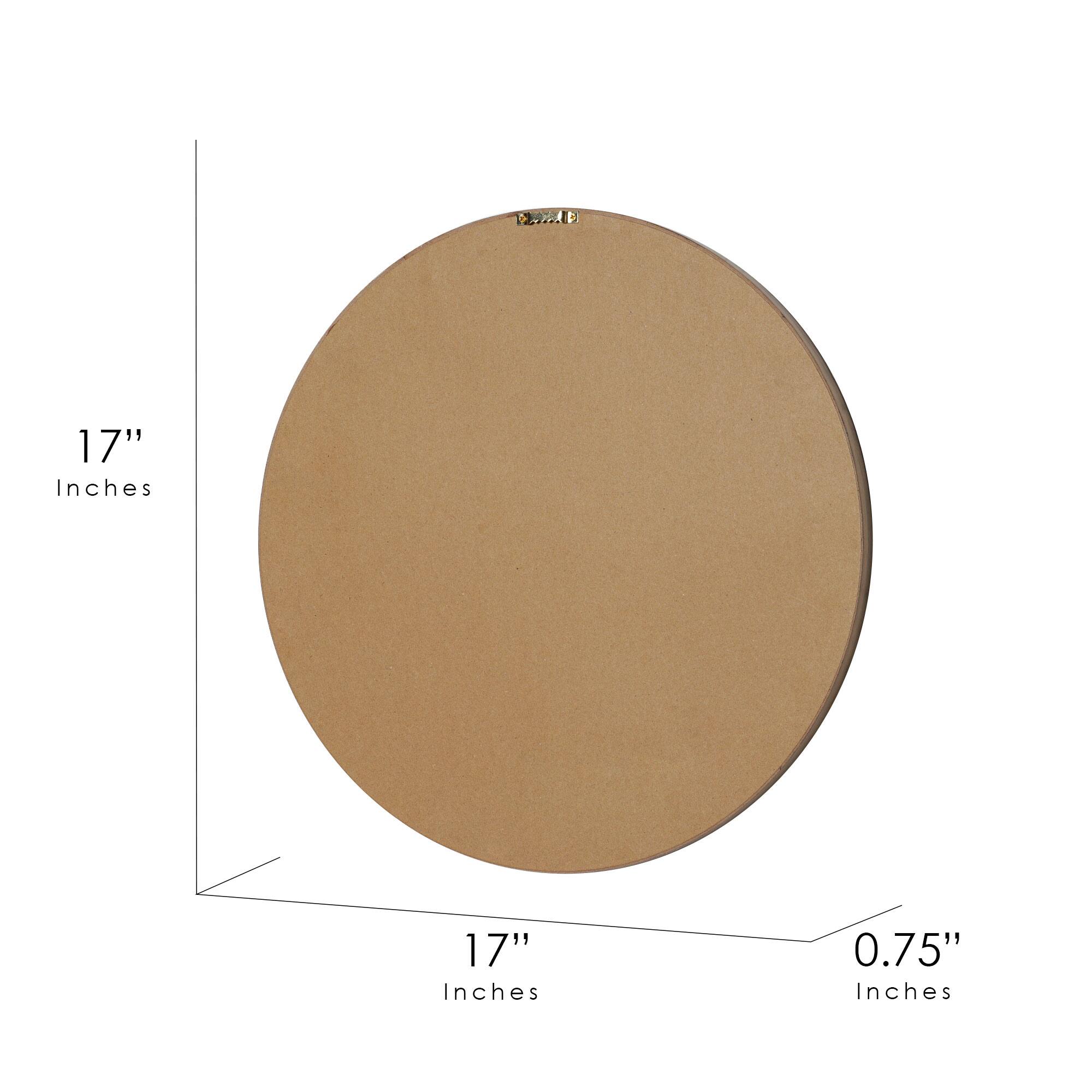 American Art Decor™ 17" Brown and White Boho Rustic Farmhouse Wood Framed Wall Medallion